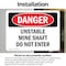 Signmission Unstable Mine Shaft Do Not Enter Danger Sign, Vinyl Decal, 10in W x 7in L, 2PK OS-2PACK-DS-D-710-L-2486 - alternate 4